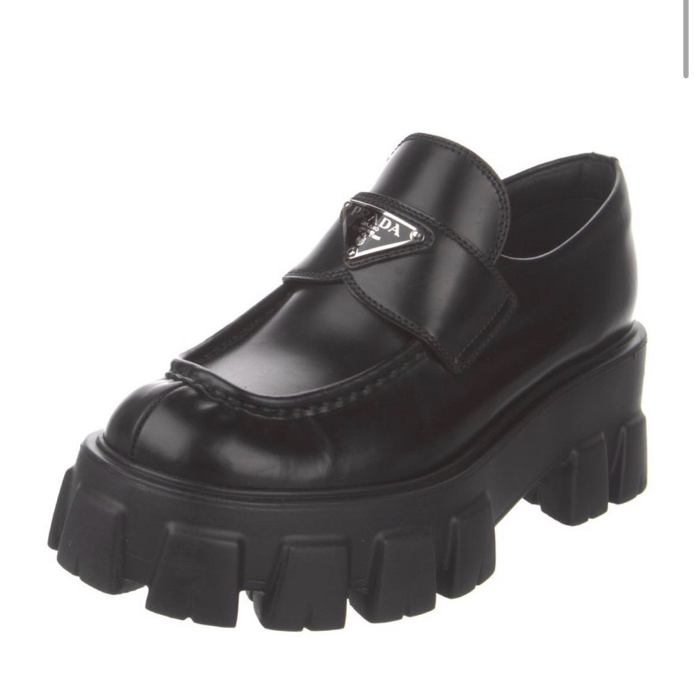 Prada Chunky Monolith Loafers